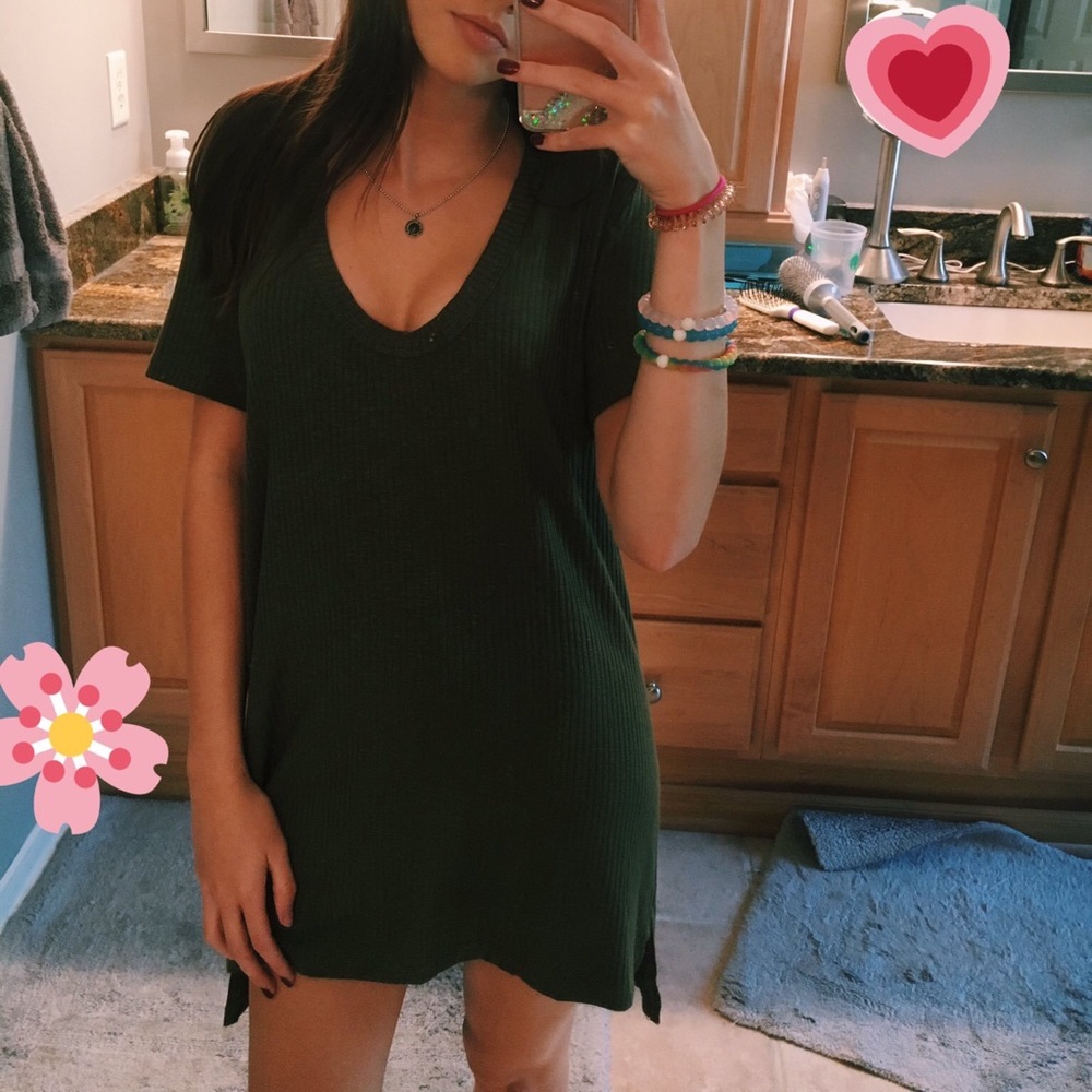 Olive green dress